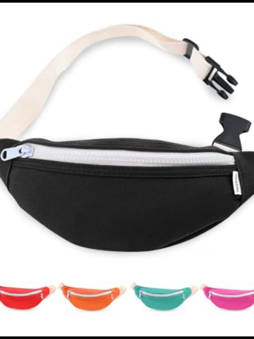 Kids Canvas Fanny Pack Adjustable Waist Belt Bag Boys Girls Crossbody